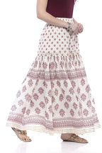 Mominos Fashion Cotton Block Print With Lace Work Off White Magenta Color Prints Palazzo | Grocsy