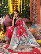 Shree Shyam Fashion Silk Pink Saree | Grocsy