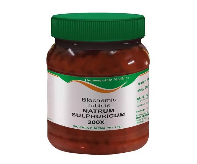 Bio India Homeopathy Natrum Sulphuricum Biochemic Tablets | Grocsy