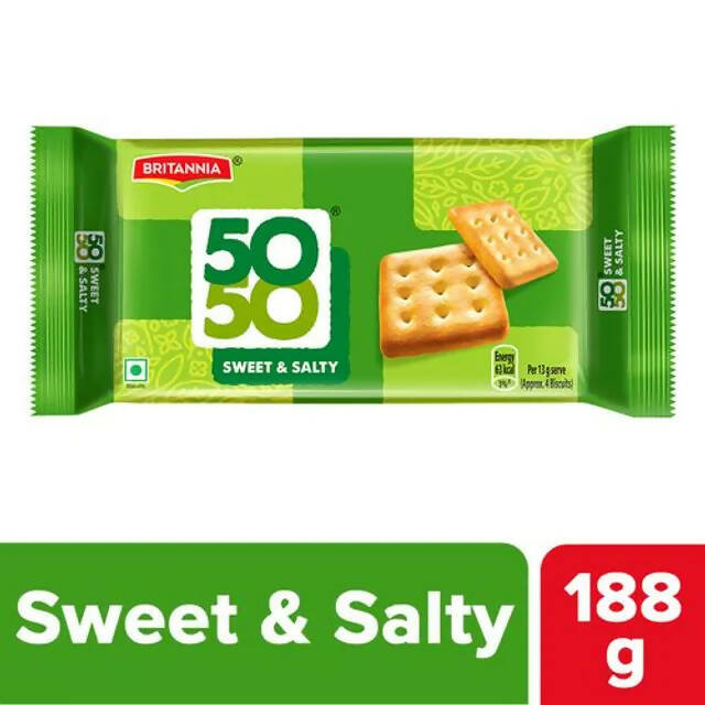Britannia 50-50 Sweet & Salty Biscuits | Grocsy