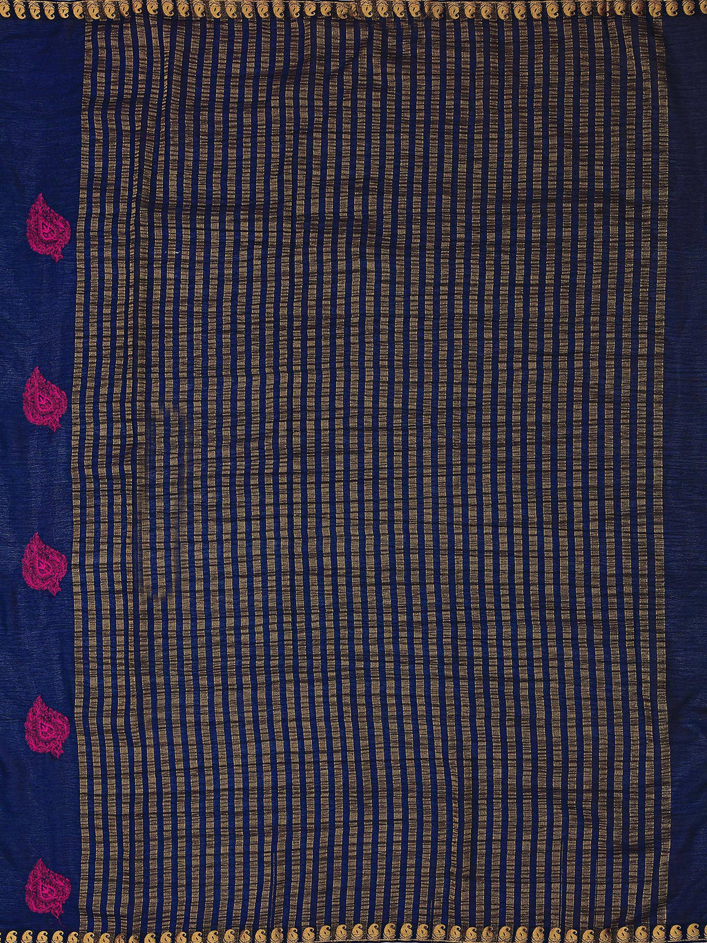 Mimosa Women's Navy Blue Banarasi Chiffon Saree | Grocsy