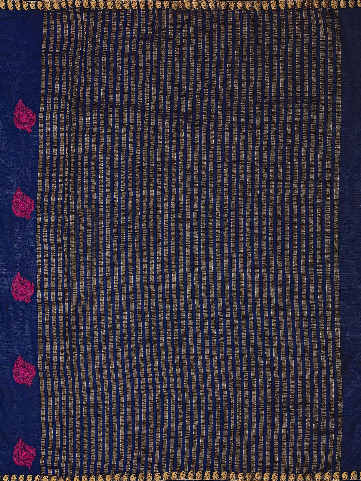 Mimosa Women's Navy Blue Banarasi Chiffon Saree | Grocsy