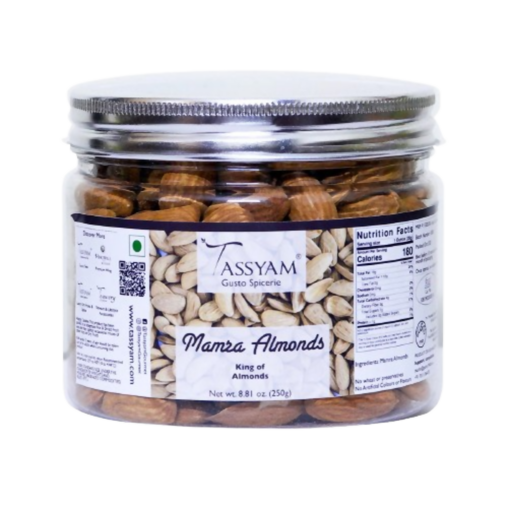Tassyam Organics Ultra Premium Mamra Almonds | Grocsy
