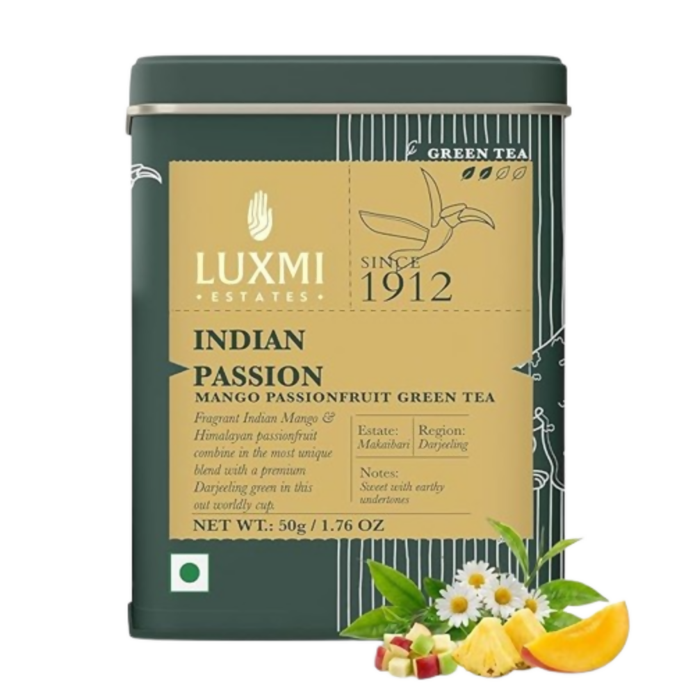 Luxmi Estates Indian Passion Mango Passion Fruit Green Tea | Grocsy