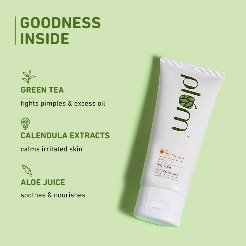 Plum Green Tea Day-Light Broad Spectrum Sunscreen Gel SPF 35 PA+++ UVA/B | Grocsy