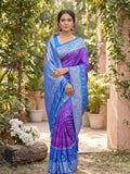 Shree Shyam Fashion Purple Soft Silk Saree | Grocsy