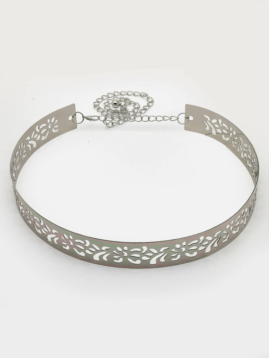 NVR Women Circular Silver Plated Adjustable Broad Belt | Grocsy