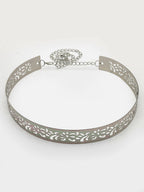 NVR Women Circular Silver Plated Adjustable Broad Belt | Grocsy