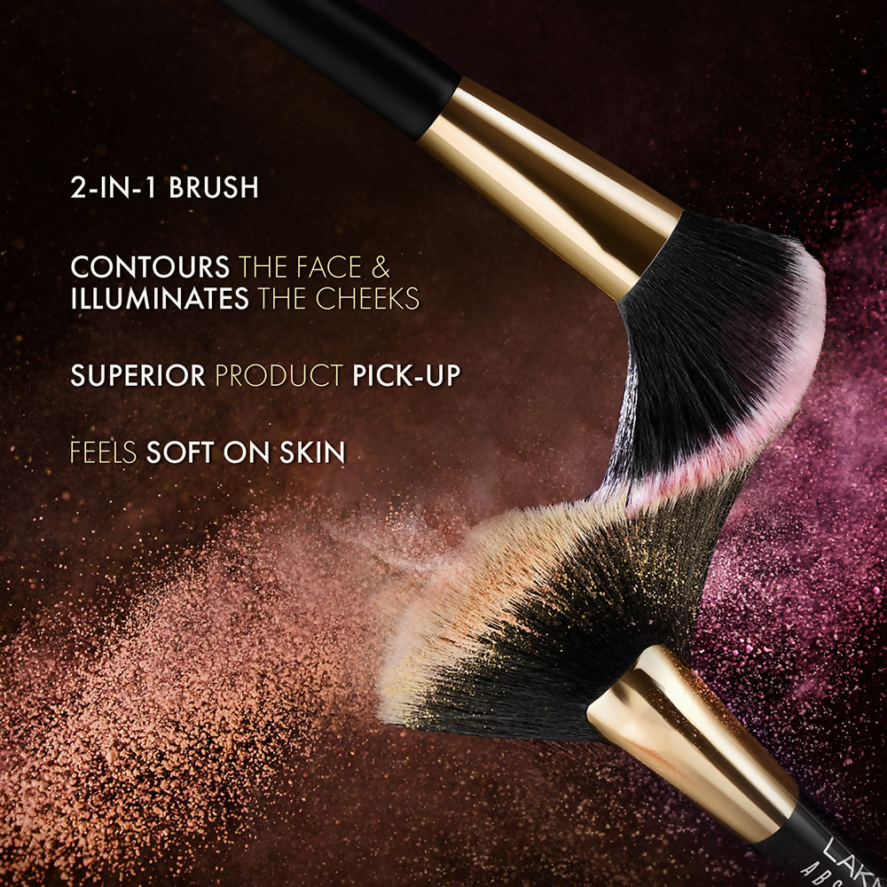 Lakme Absolute Makeup Master Tools - Dual Ended Blush And Contour Brush | Grocsy