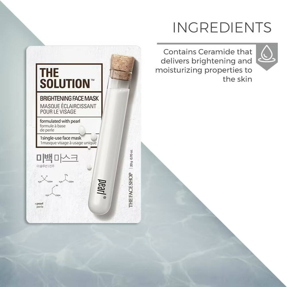 The Face Shop The Solution Brightening Pearl Face Mask - Korean Skincare | Grocsy