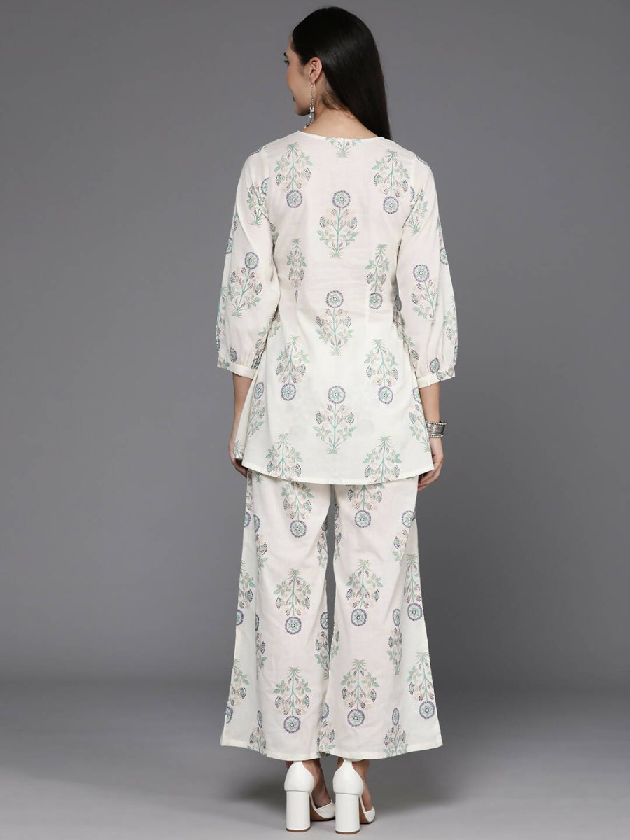 Ahalyaa Women's Traditional Wear Co-ods - Off White | Grocsy