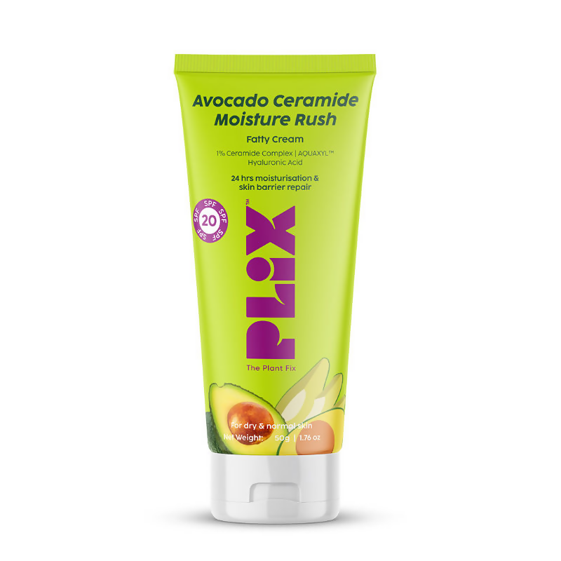 PLIX The Plant Fix Avocado 1% Ceramide Moisture Rush Barrier Repair Cream With SPF 20 | Grocsy