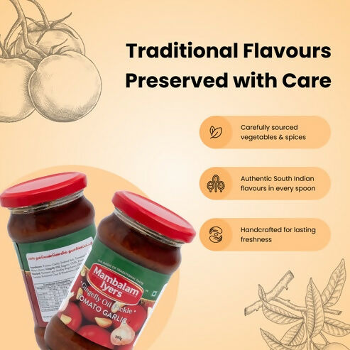 Mambalam Iyers Tomato Garlic Pickle | Grocsy