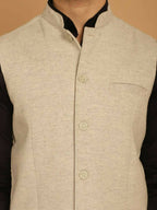 Even Apparels Pure Wool Nehru Jacket - Off White | Grocsy