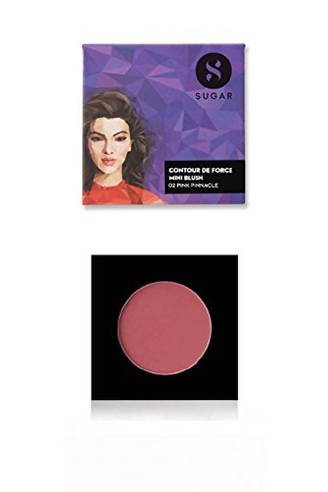 Sugar Cosmetics Contour De Force Mini Blush - 02 Pink Pinnacle | Grocsy