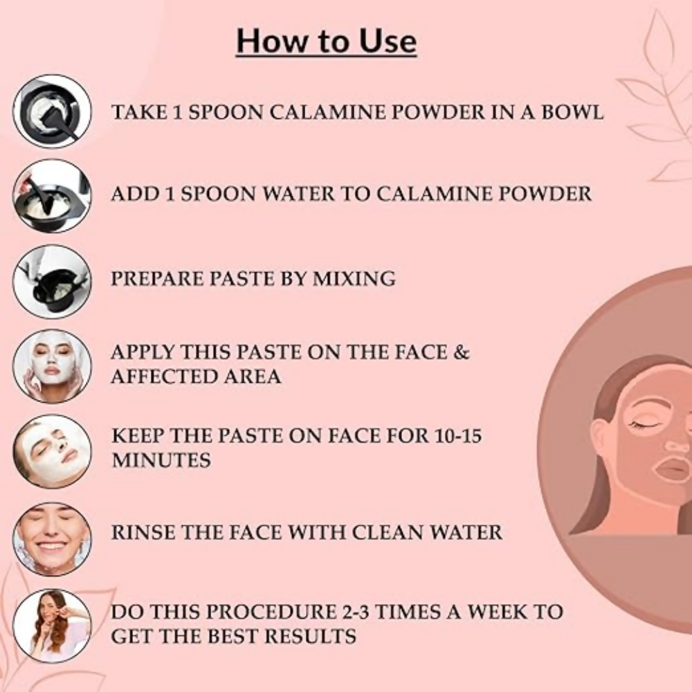 VedicAyurveda Calamine powder with Rose Water | Grocsy