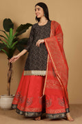 Joban Fashion Black Silk Lehenga Set | Grocsy