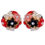 Trendoo Jewelry Gold-Polished Stylish Fancy Party Wear Multi Color Studs | Grocsy