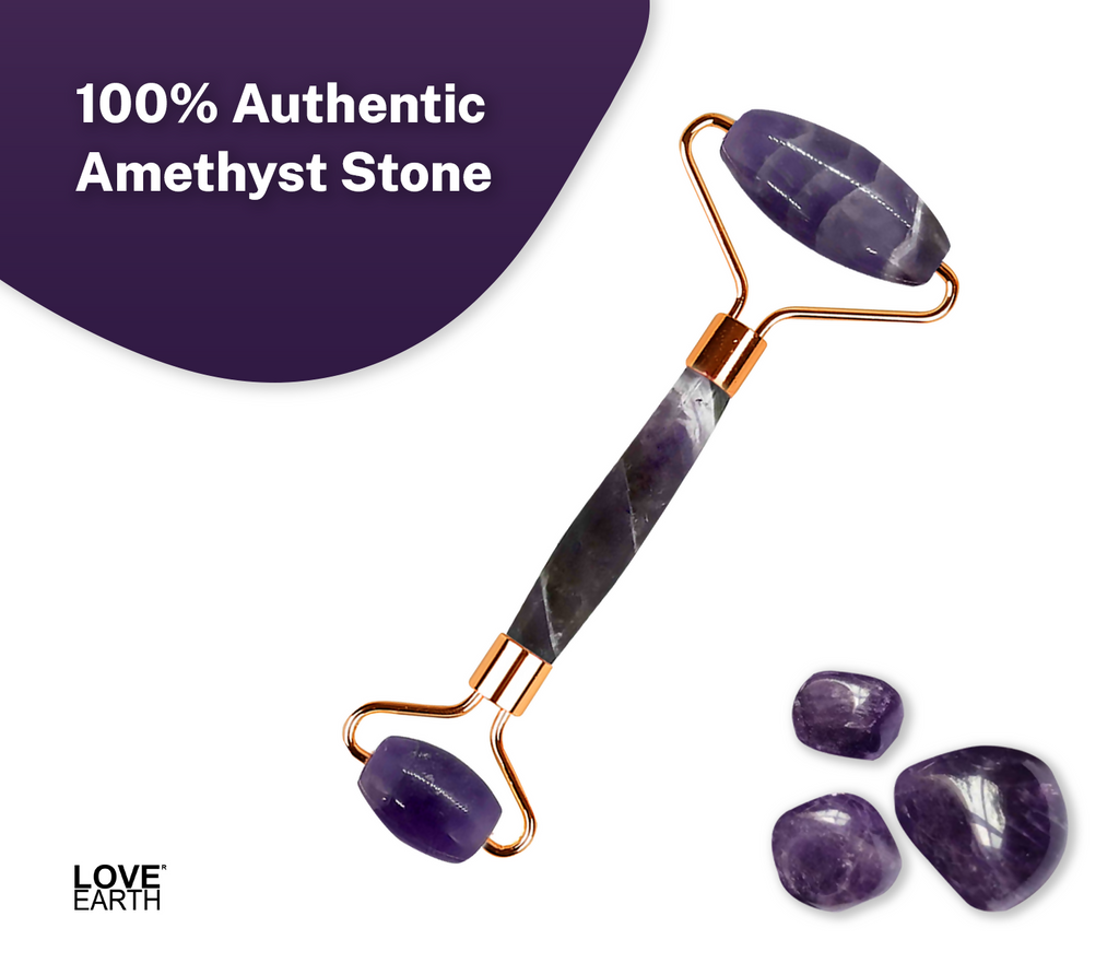 Love Earth Amethyst Face Roller | Grocsy