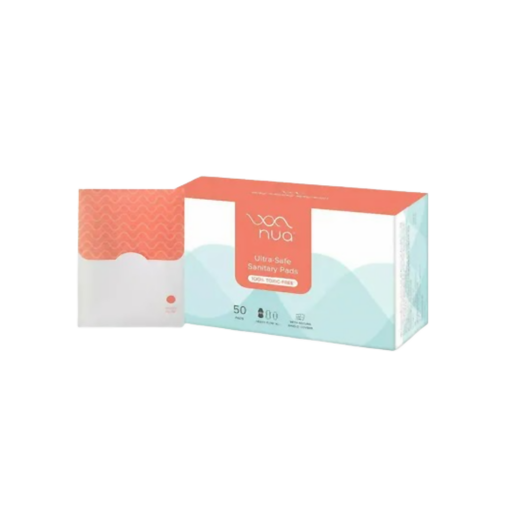 Nua Ultra Safe Sanitary Pads Heavy Flow-XL+ with Disposal Pouches | Grocsy