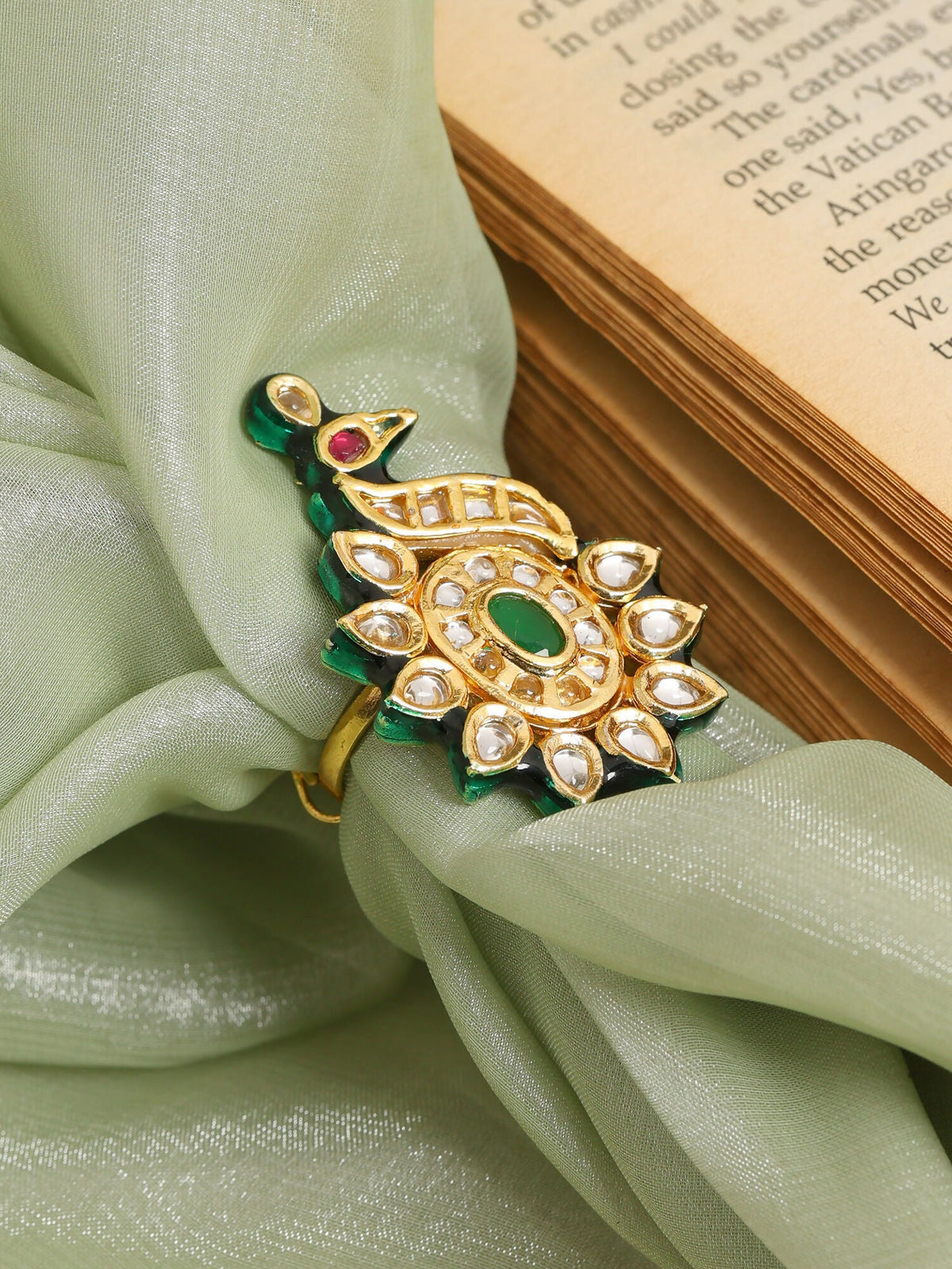 Ruby Raang Kundan Raaj Ring | Grocsy