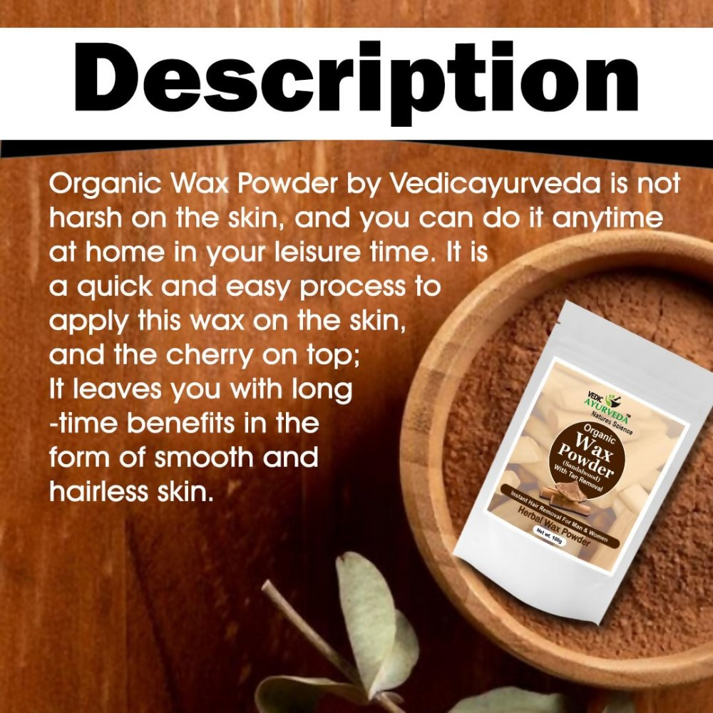 VedicAyurveda Herbal Wax Powder - Sandalwood | Grocsy