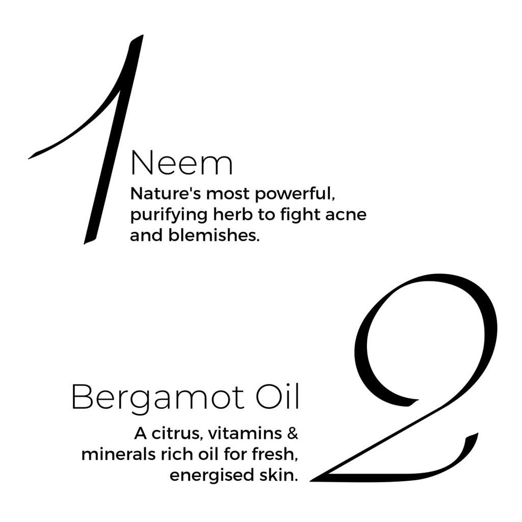 Brillare 100% Natural Neem Powder Facewash For Acne & Pimples Rich with Bergamot | Grocsy