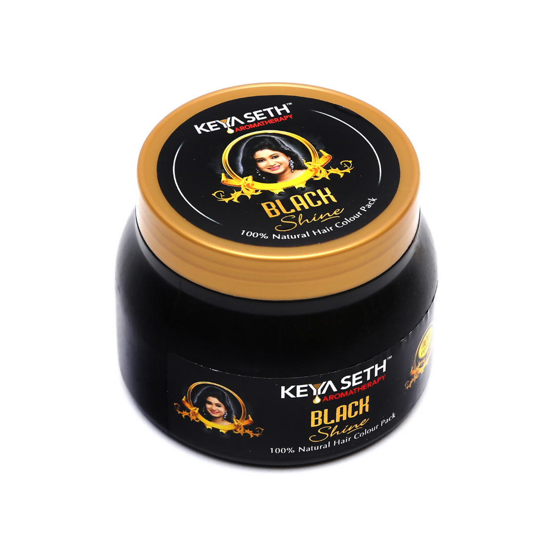 Keya Seth Aromatherapy Black Shine Hair Pack Natural Hair Color For Gray & White Hair | Grocsy
