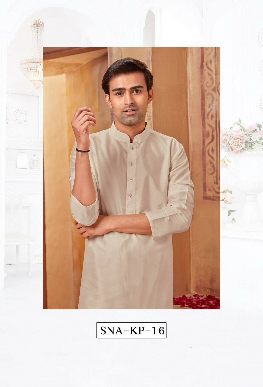 Joban Fashion Light Grey Art Silk Kurta Pyjama | Grocsy
