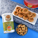 2 Kundan Flower Rakhis & Mathura Peda Hamper Combo | Grocsy