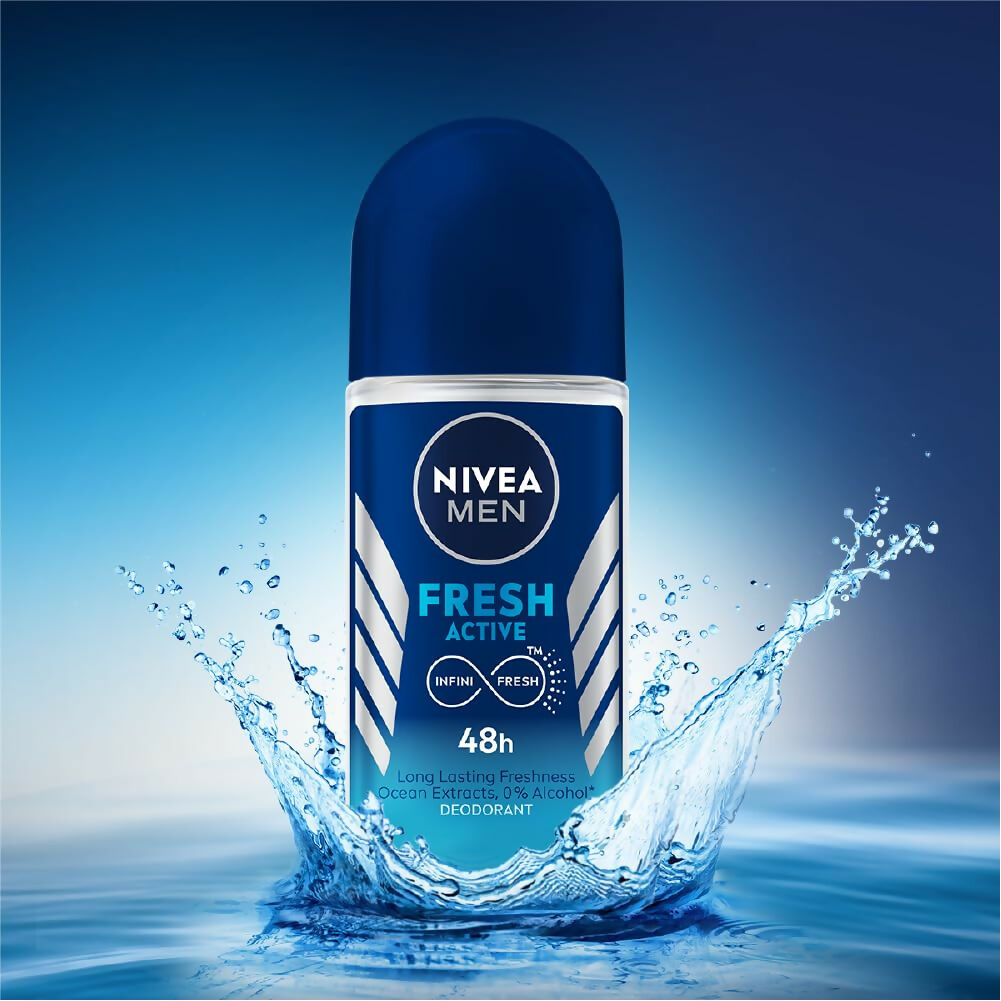 Nivea Men Fresh Active Deo Roll On 48 H Freshness | Grocsy