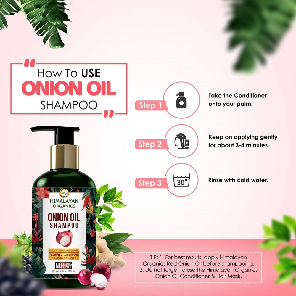 Himalayan Organics Onion Oil Shampoo | Grocsy