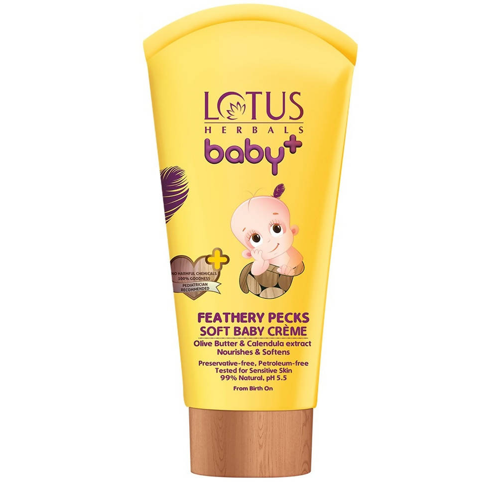 Lotus Herbals Baby+ Feathery Pecks Soft Baby Creme | Grocsy