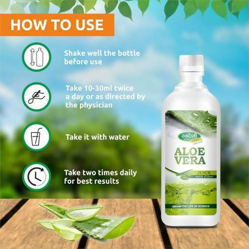 Swadeshi Aloe Vera Juice with Fibre | Grocsy