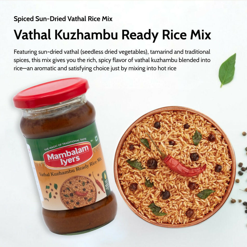Mambalam Iyers Vathal Kuzhambu Ready Rice Mix | Grocsy