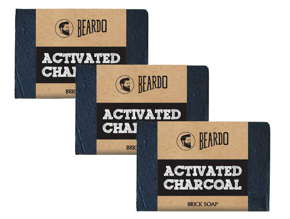 Beardo Activated Charcoal Brick Soap | Grocsy