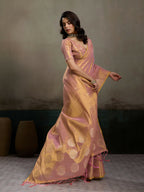 Shree Shyam Fashion Light Pink Tissue Silk Saree | Grocsy