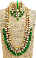 Joban Fashion Hand Made High Quality Gold Plated Base Metal Alloy Kundan Stone Studded Kundan Jewellery Set | Grocsy