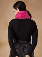 InWeave Women's Light Pink Fur Neckpiece | Grocsy