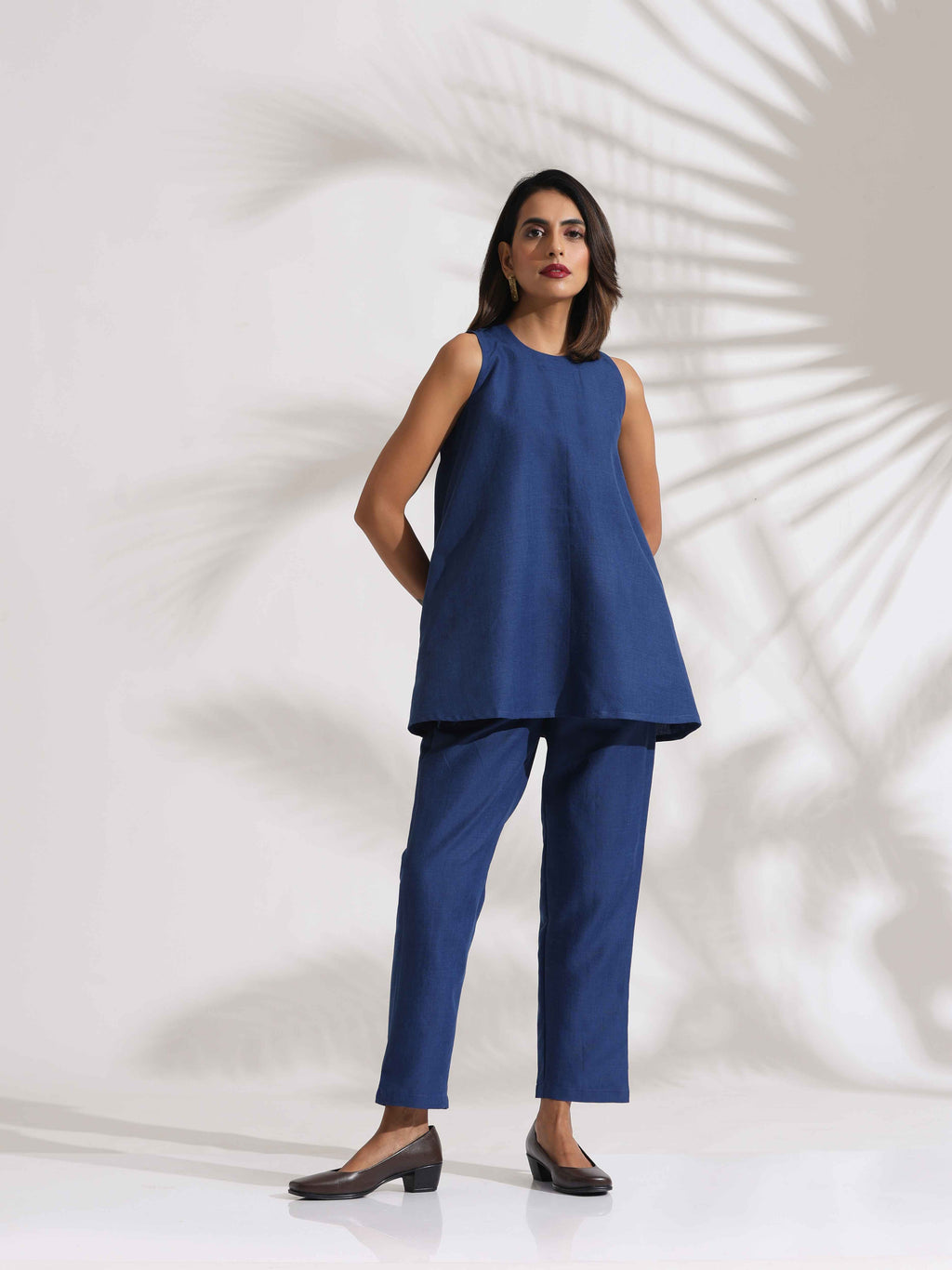 trueBrowns Blue Slub Co-ord Set | Grocsy