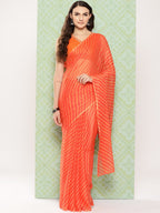 Ahalyaa Leheriya Poly Chiffon Saree | Grocsy