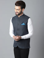 Even Apparels Men's Beige Nehru Jacket With Welt Pockets | Grocsy