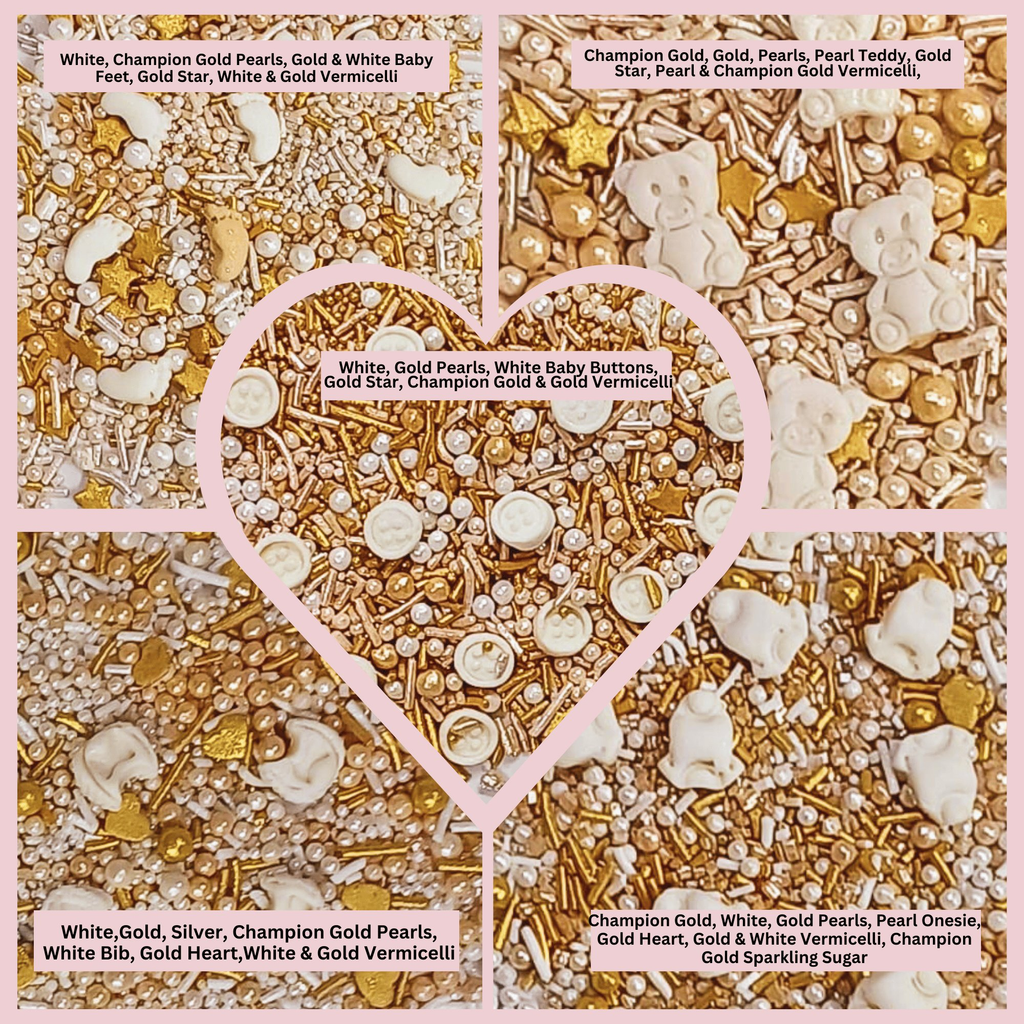 Confect Baby Shower Sprinkles |Edible Sprinkles For Cake & Cupcake Decoration | Grocsy