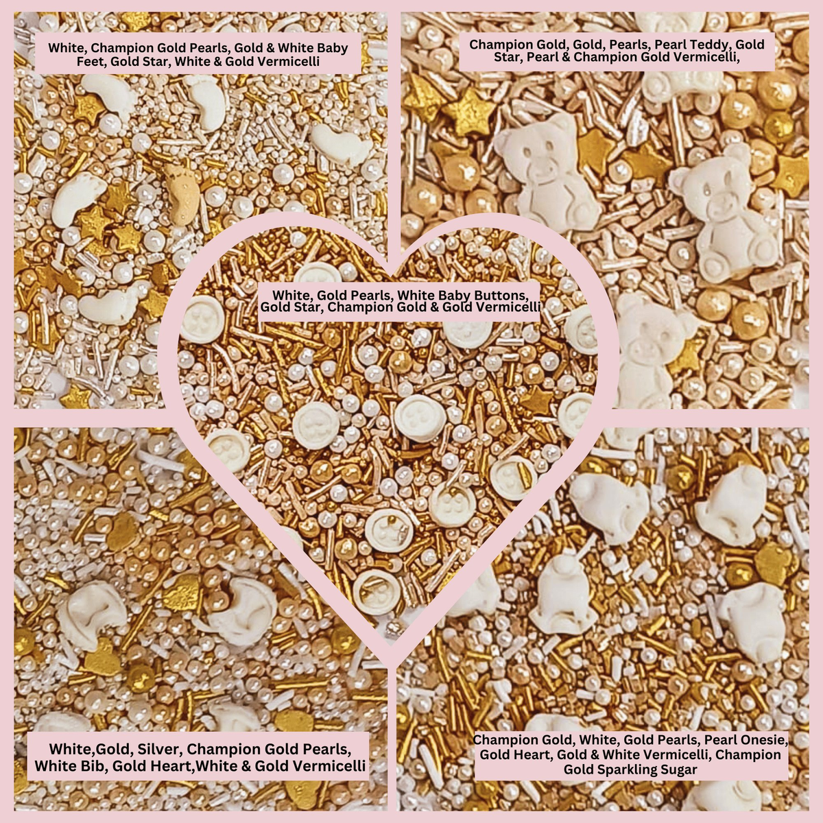Confect Baby Shower Sprinkles |Edible Sprinkles For Cake & Cupcake Decoration | Grocsy