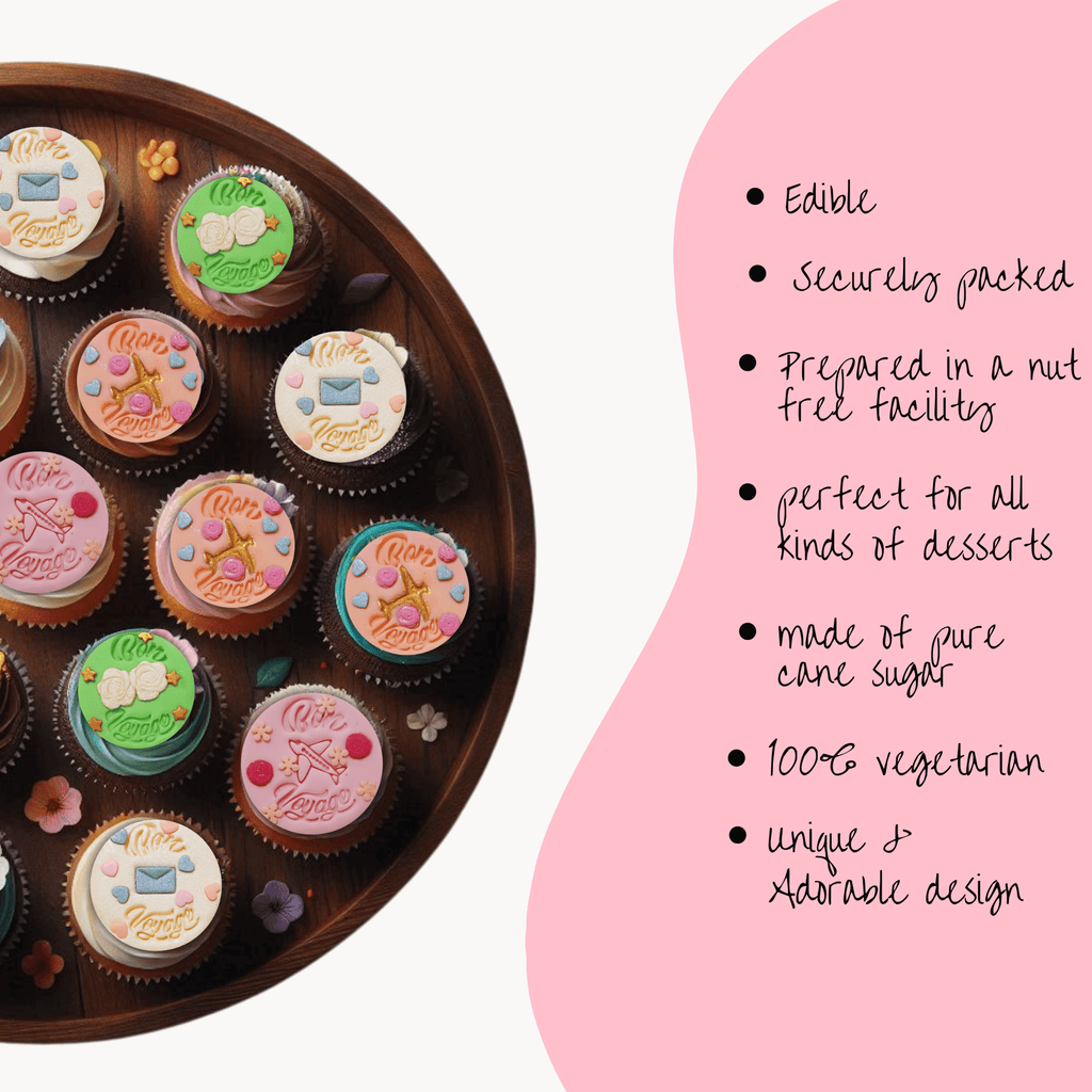 Confect Bon Voyage | Edible Celebration Topper | Grocsy