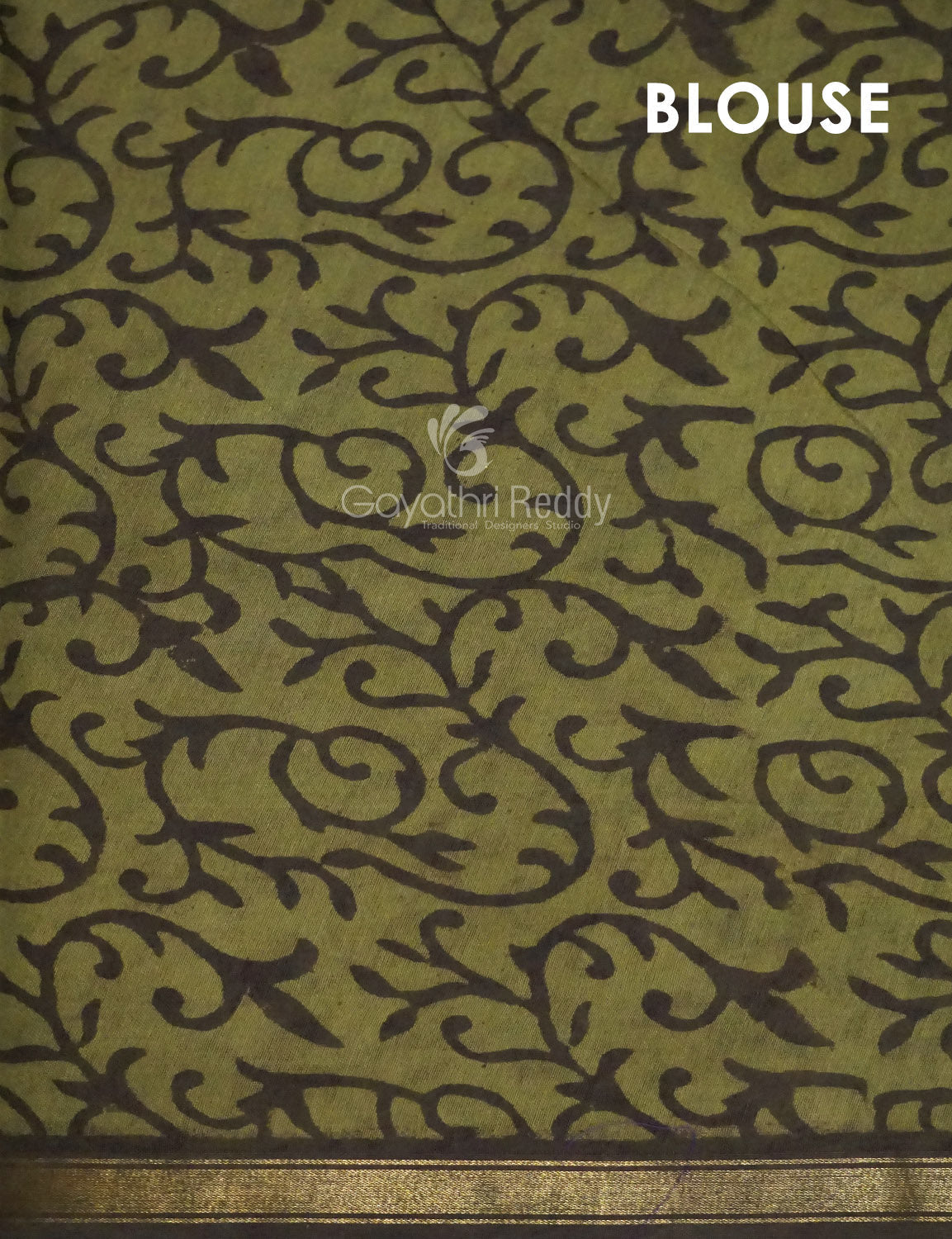 Shades of Heena Green Printed Chanderi Saree for Regular/Office Wear By Gayathri Reddy Designer Studio | Grocsy