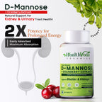 Health Veda Organics D-Mannose + Cranberry Extract Tablets | Grocsy