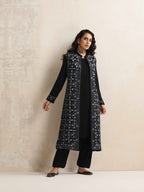 trueBrowns Black Kashmiri Woollen Jacket 3pc Set | Grocsy