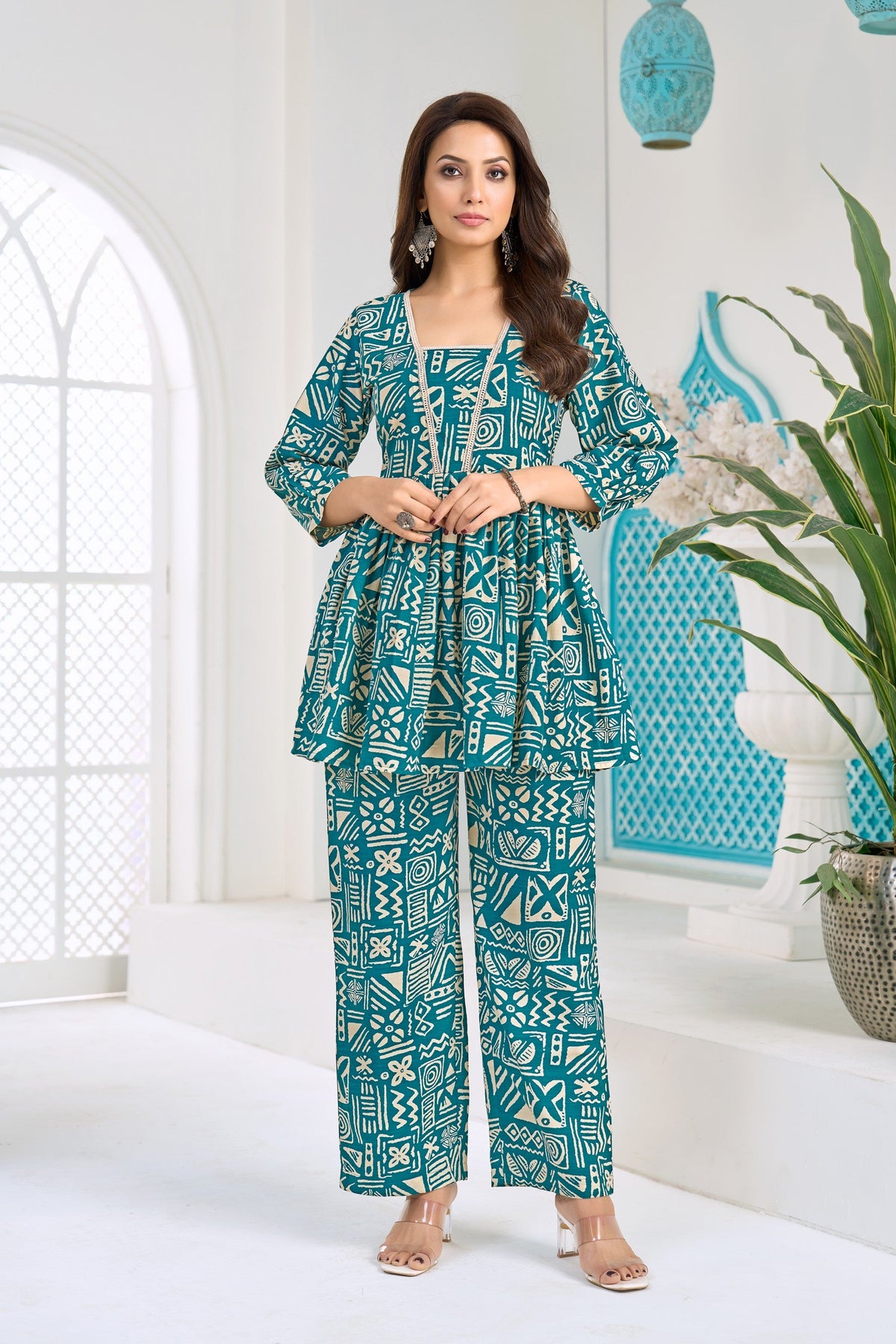 Anaita Rama Stylish Readymade Co-Ords Set | Grocsy