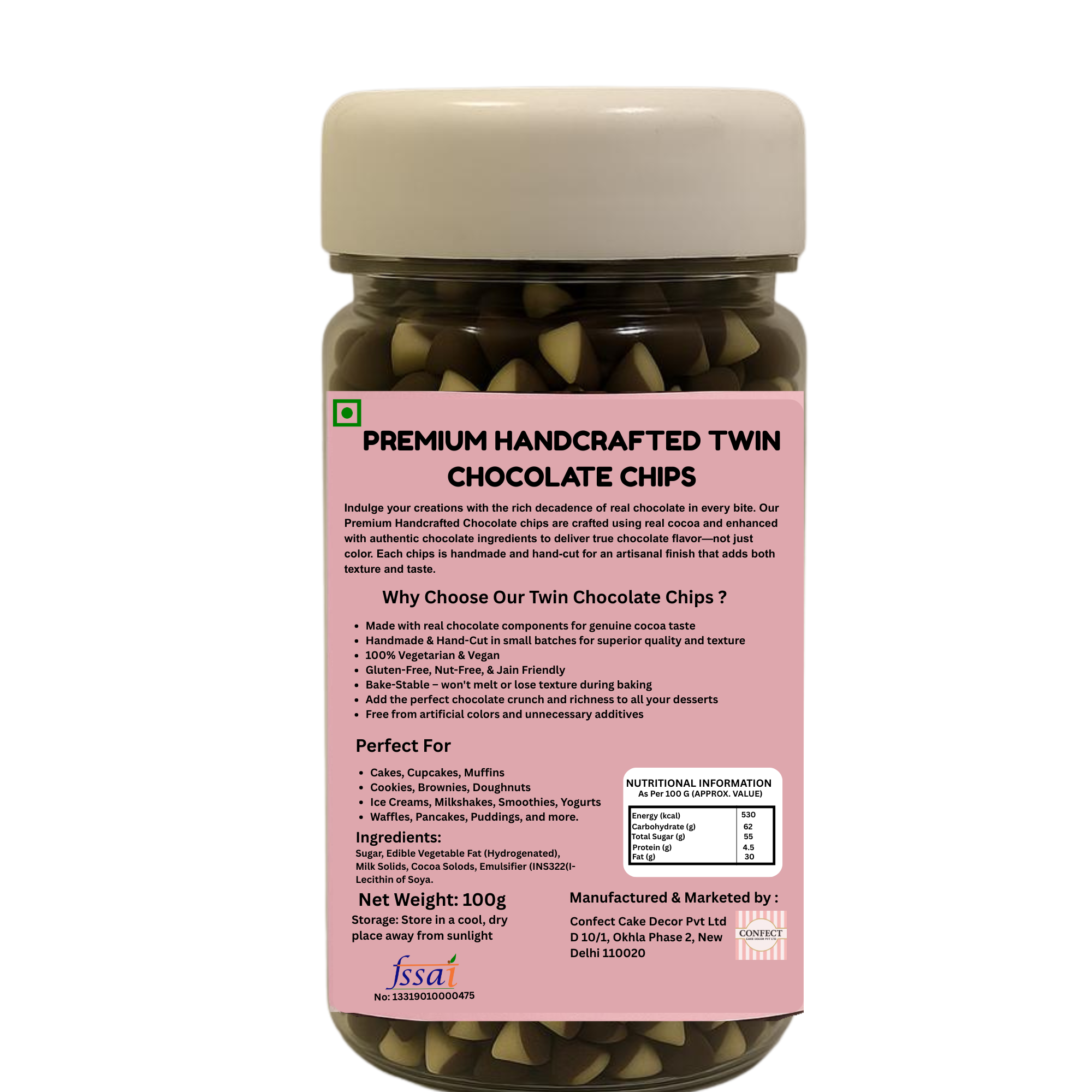 Confect Twin Chocolate Chips | Grocsy